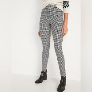 High Rise Houndstooth Pixie Checkered Skinny Pants - Tall
